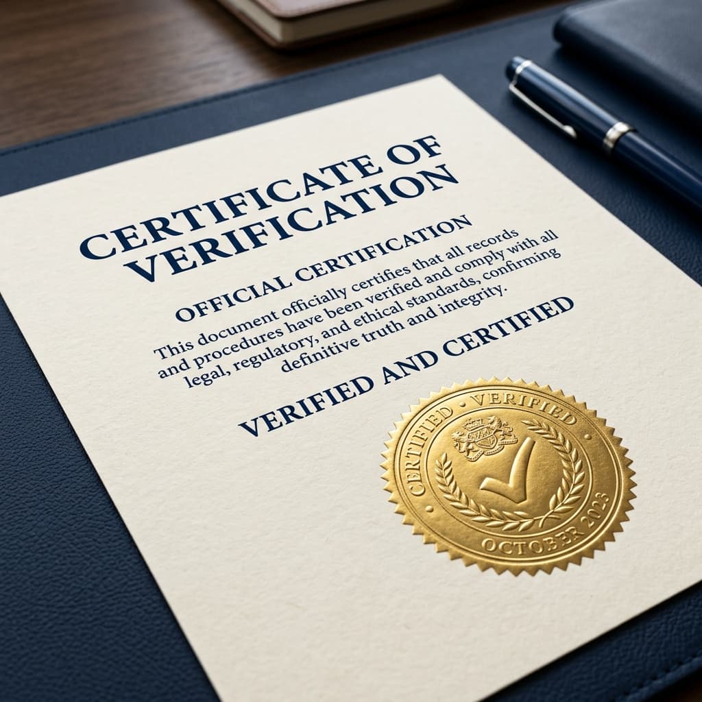 Certified and verified polygraph examiner credentials