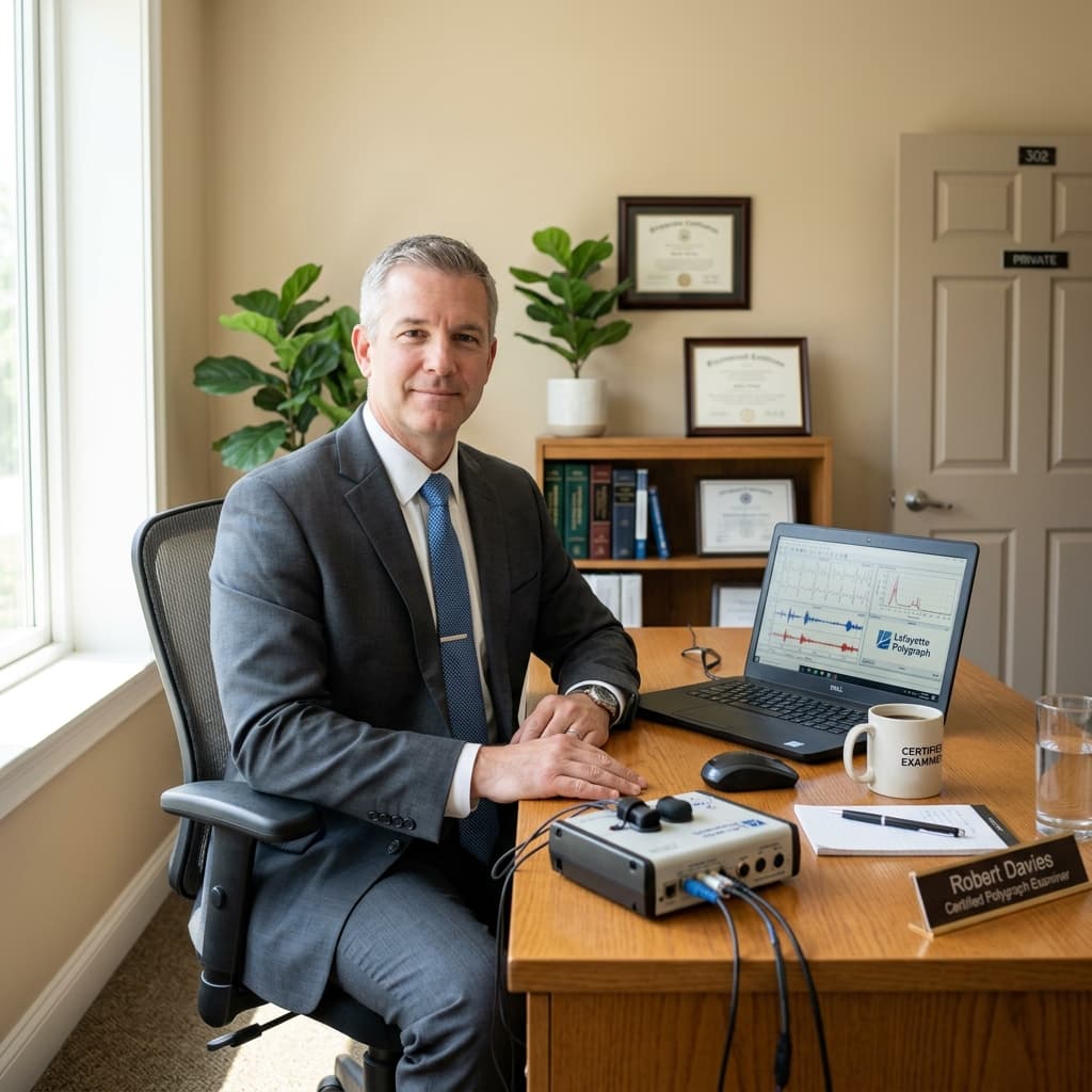 Certified Polygraph Test Costs in Canada Certified polygraph examiner conducting professional lie detector test in Canada